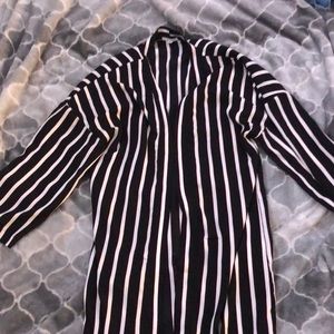 Black white and red cardigan